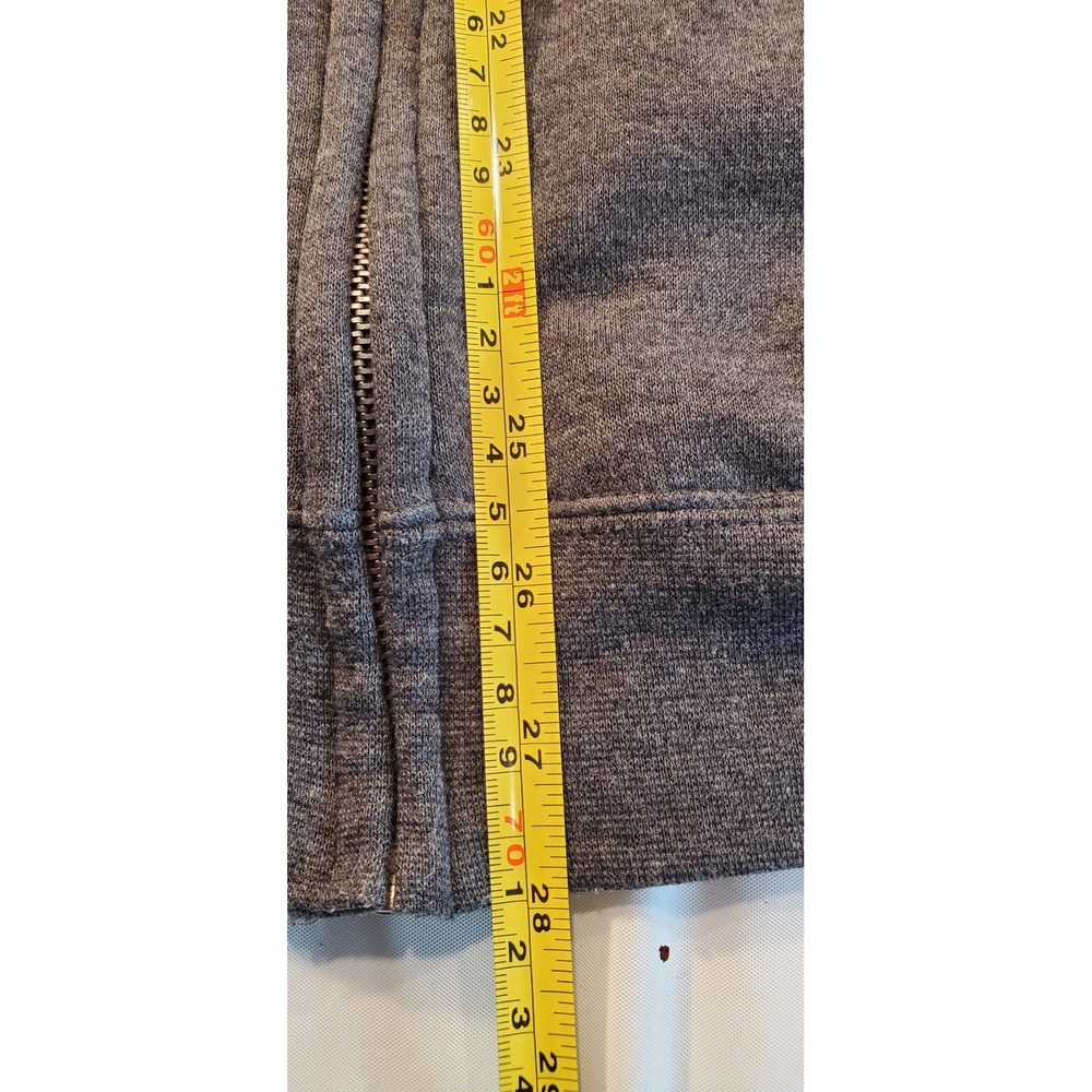 Hurley Mens Full Zip Hoodie Charcoal Grey Blue Graphic Logo Fleece Sweatshirt M - Picture 4 of 8